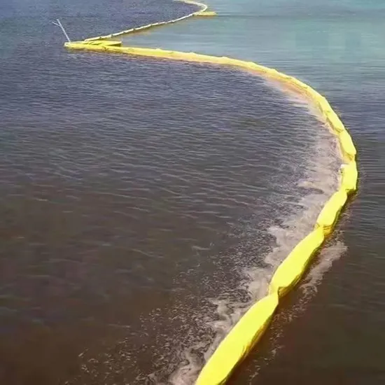 PVC Inflatable Oil Spill Containment Boom Seaweed Fence Barrier